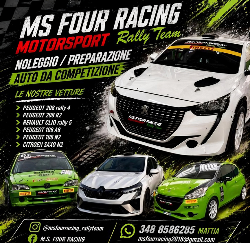 L'équipe de rallye MS FOUR RACING propose des voitures de rallye à la location