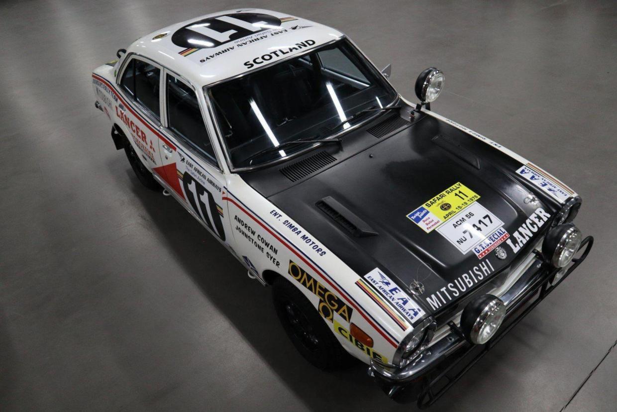 1977 Mitsubishi Lancer 1600 GSR Safari Rally Replica – FIA HTP – Eifel Rallye Festival Ready - Image 1
