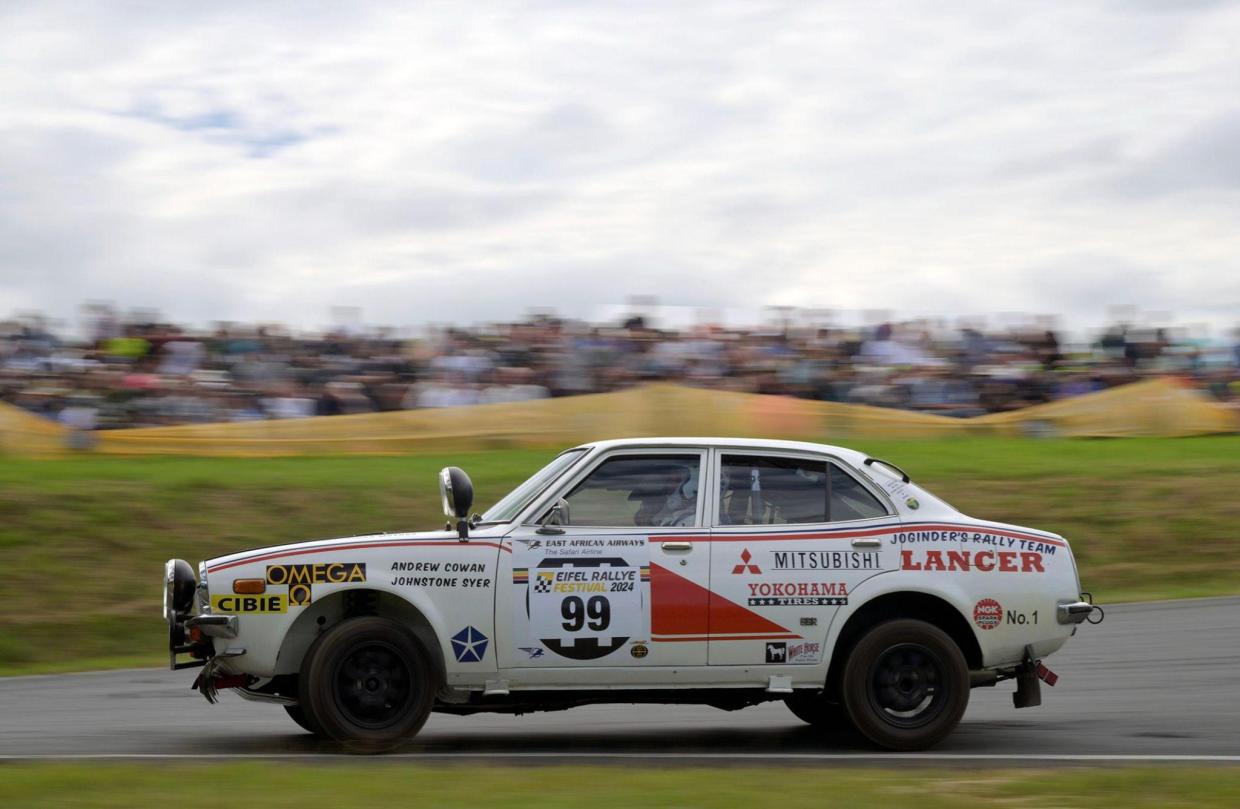 1977 Mitsubishi Lancer 1600 GSR Safari Rally Replica – FIA HTP – Eifel Rallye Festival Ready - Image 3