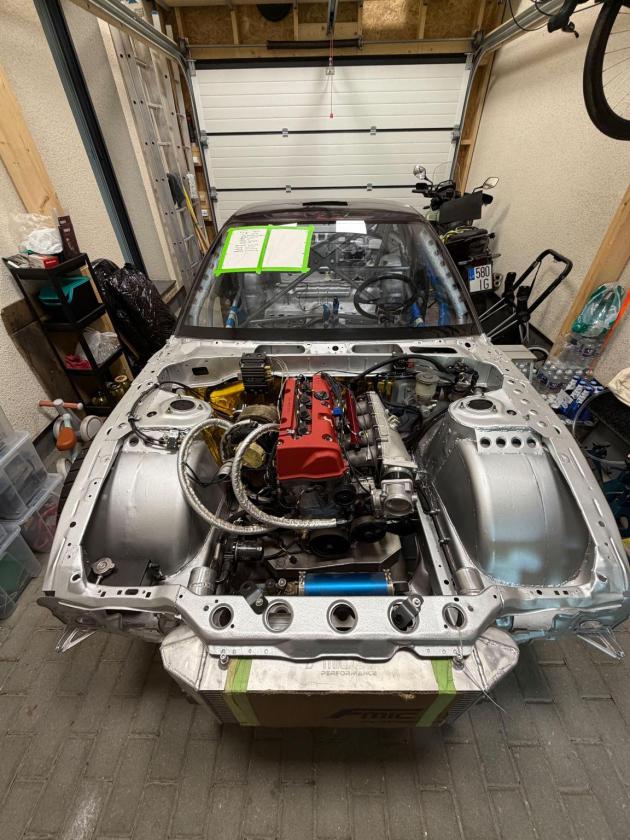 Nissan S13 K24 Turbo, CD008, AEM Infinity, avec arceau de sécurité