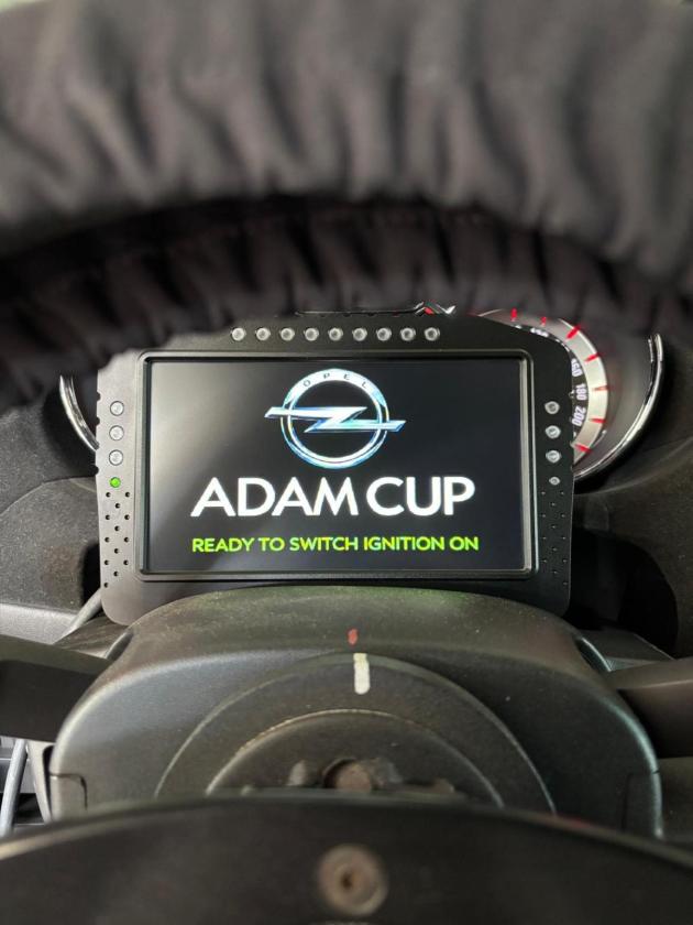 ECUMASTER ADU 7 Display with software and wiring to OPEL ADAM CUP