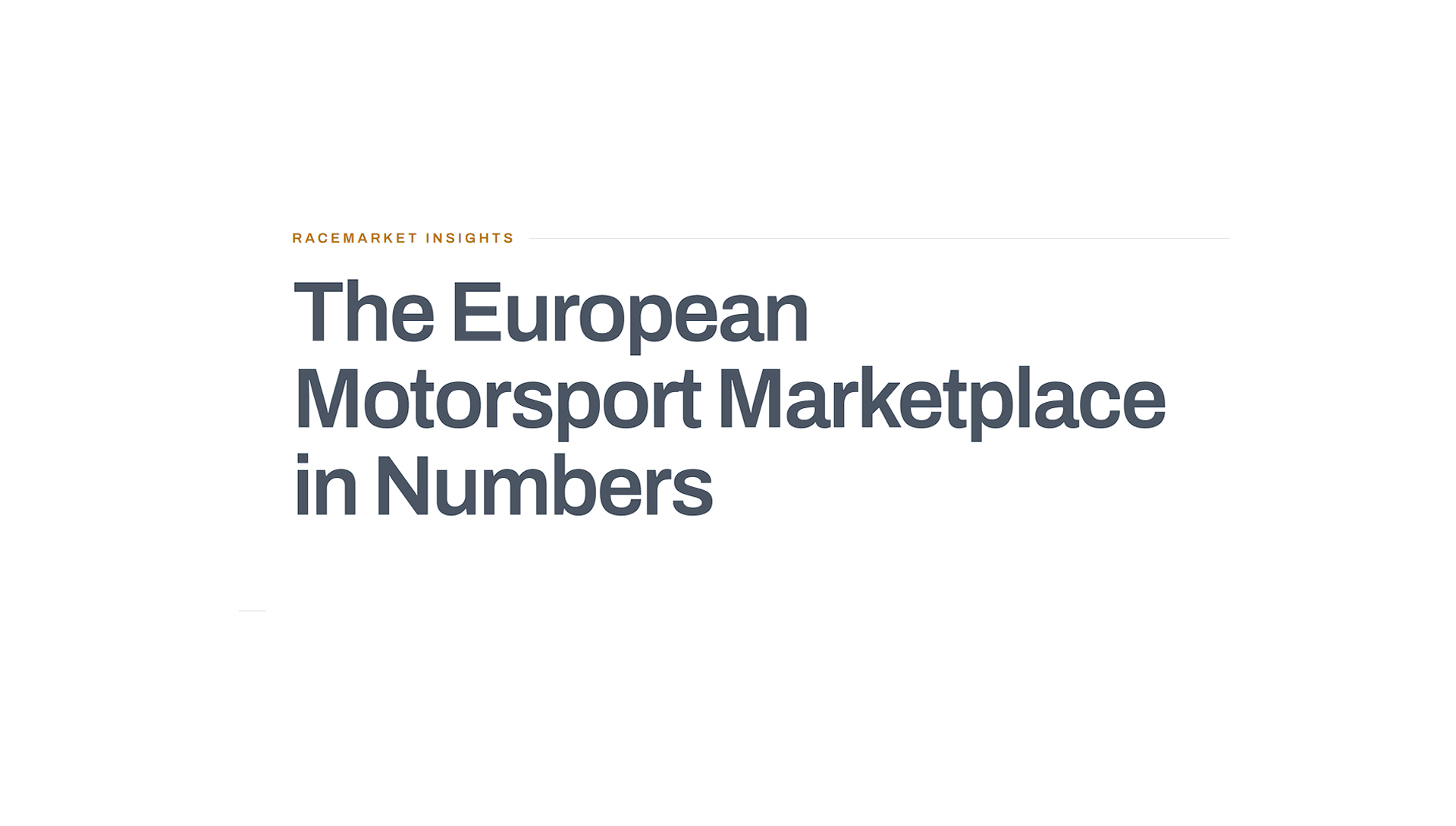Racemarket Insights — August 2026